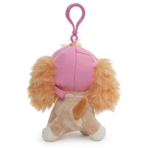 GUND Paw Patrol Skye Backpack Clip Plush Stuffed Animal Dog, Pink, 4"