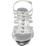 Sizzle by Coloriffics Women's Paradise Platform Sandal,Silver,9.5 M US