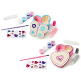 Melissa & Doug Decorate-Your-Own Wooden Heart Box and Wooden Butterfly Box Craft Kits Set