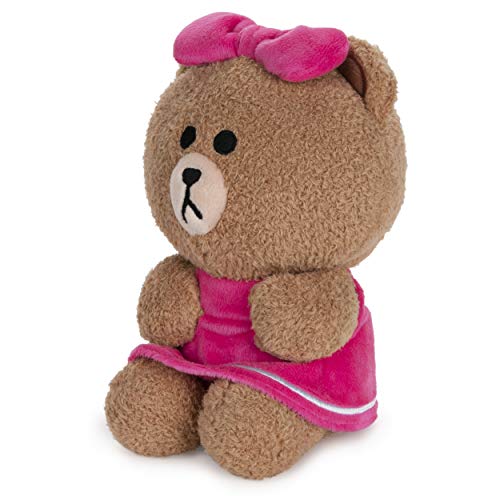 GUND Line Friends Choco Seated Plush Stuffed Animal Bear, Brown, 7"