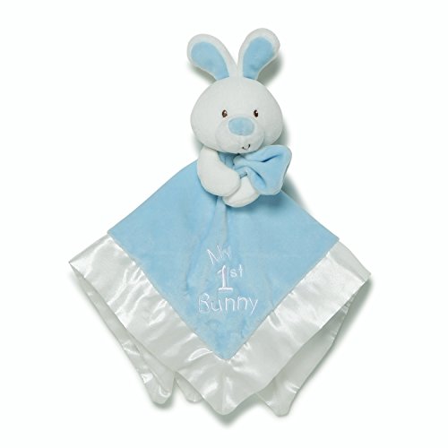GUND Baby Lovey Plush Stuffed Animal Blanket, Blue My 1st Bunny Easter, 12"
