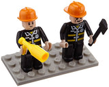 Bundle of 2 |Brictek Mini-Figurines (2 pcs Firefighter & 3 pcs Construction Sets)