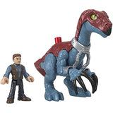 Imaginext Jurassic World Dominion Therizinosaurus Dinosaur & Owen Grady 3-Piece Poseable Figure Set