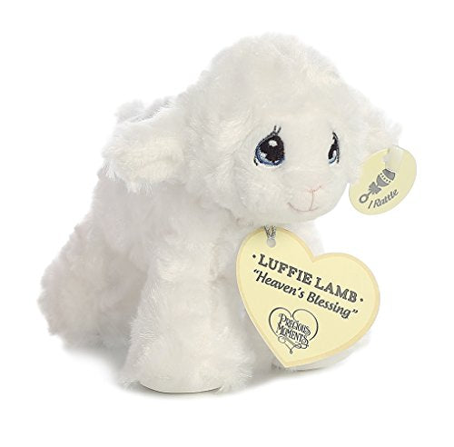 Aurora Precious Moments Luffie Lamb Heaven's Blessing Rattle - 5(White)