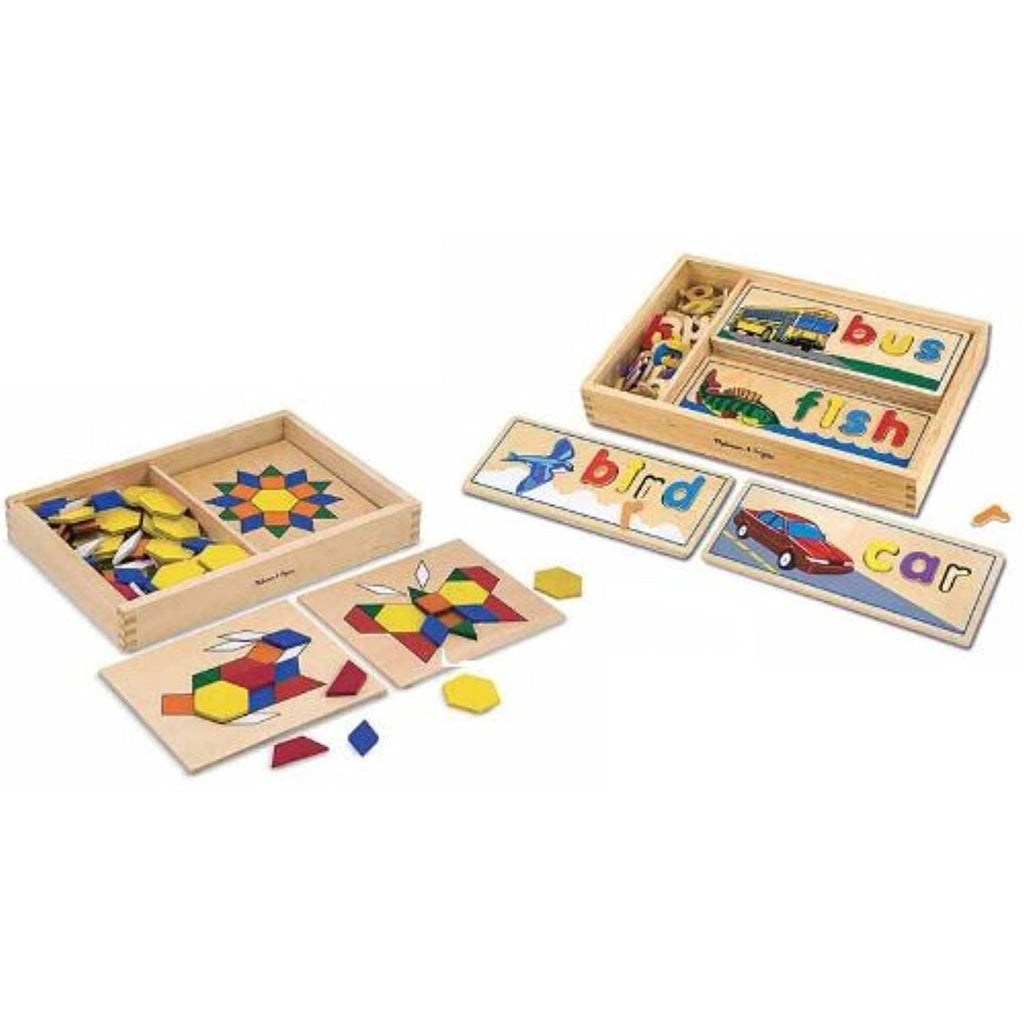 Melissa & Doug See & Spell w/ Pattern Blocks & Boards