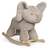 Baby GUND Elephant Rocker with Wooden Base Plush Stuffed Animal Nursery, Gray, 23"