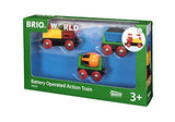 BRIO World - 33319 Battery Operated Action Train | 3 Piece Toy Train for Kids Ages 3 and Up