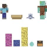 Minecraft Treasure Hunt Adventure Pack Figures, Accessories and Papercraft Blocks, Complete Play in a Box, Toy for Kids Ages 6 Years and Older