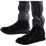 Barbie Ken Fashionistas Doll #154 with Sculpted Purple Hair Wearing a Color-Blocked Plaid Shirt, Black Denim Pants & Boots, Toy for Kids 3 to 8 Years Old