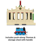 Thomas & Friends Connect & Go Thomas Shed, Push-Along Train Engine with take-Along Storage shed for Preschool Kids Ages 3 Years and up