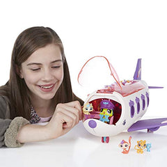 Littlest Pet Shop Pet Jet Playset Toy, Includes 4 Pets, Adult Assembly Required (No Tools Needed), Ages 4 and Up (Amazon Exclusive)