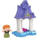 Fisher-Price Little People – Disney Frozen Anna in Arendelle Portable playset with Figure for Toddlers and Preschool Kids Ages 1 ½ to 5 Years