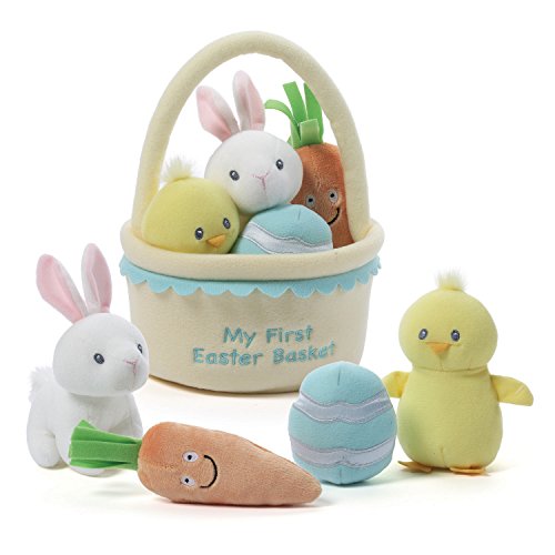Baby GUND My First Easter Basket Playset Stuffed Plush, 5 pieces