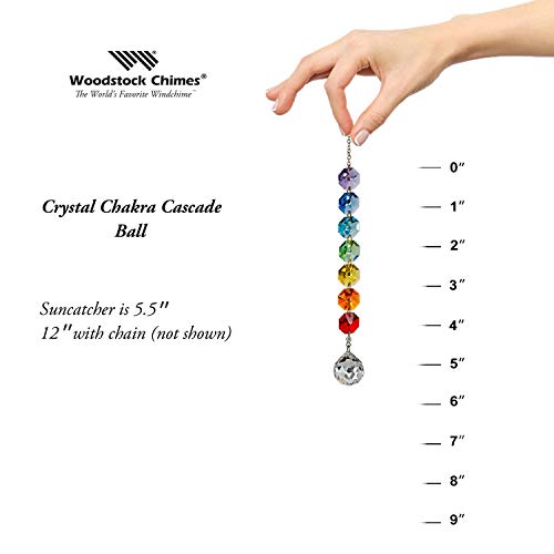 Woodstock Chimes CCHCB Rainbow Makers Crystal Chakra Cascade Suncatcher, Ball