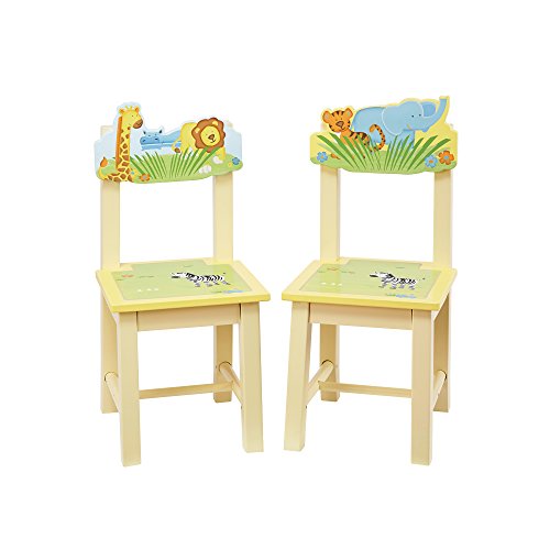 Guidecraft Wood Hand-painted Savanna Smiles Extra Chairs (Set of 2)