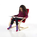 Guidecraft Kiddie Rocker - Red Cushioned Reading Chair for Kids, Toddlers Preschool Library Furniture