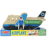 Melissa & Doug Wooden Airplane Classic Toy + Free Scratch Art Mini-Pad Bundle [93941]