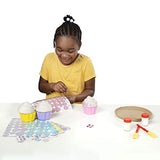 Melissa & Doug Decoupage Made Easy Cupcake Paper Mache Deluxe Craft Kit With Stickers (3 Trinket Boxes, Tray)