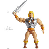 Masters of the Universe Origins Deluxe He-Man 5.5-in Action Figure, Battle Character for Storytelling Play and Display, Gift for 6 to 10-Year-Olds and Adult Collectors