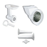 KitchenAid 80127 KGSSA Stand Mixer Attachment with Food Grinder, Rotor Slicer, Shredder and Sausage Stuffer, White