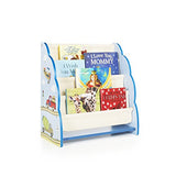 Guidecraft Hand-Painted Moving All Around Book Display - Themed Sling Bookshelf, Kids Furniture Book Rack