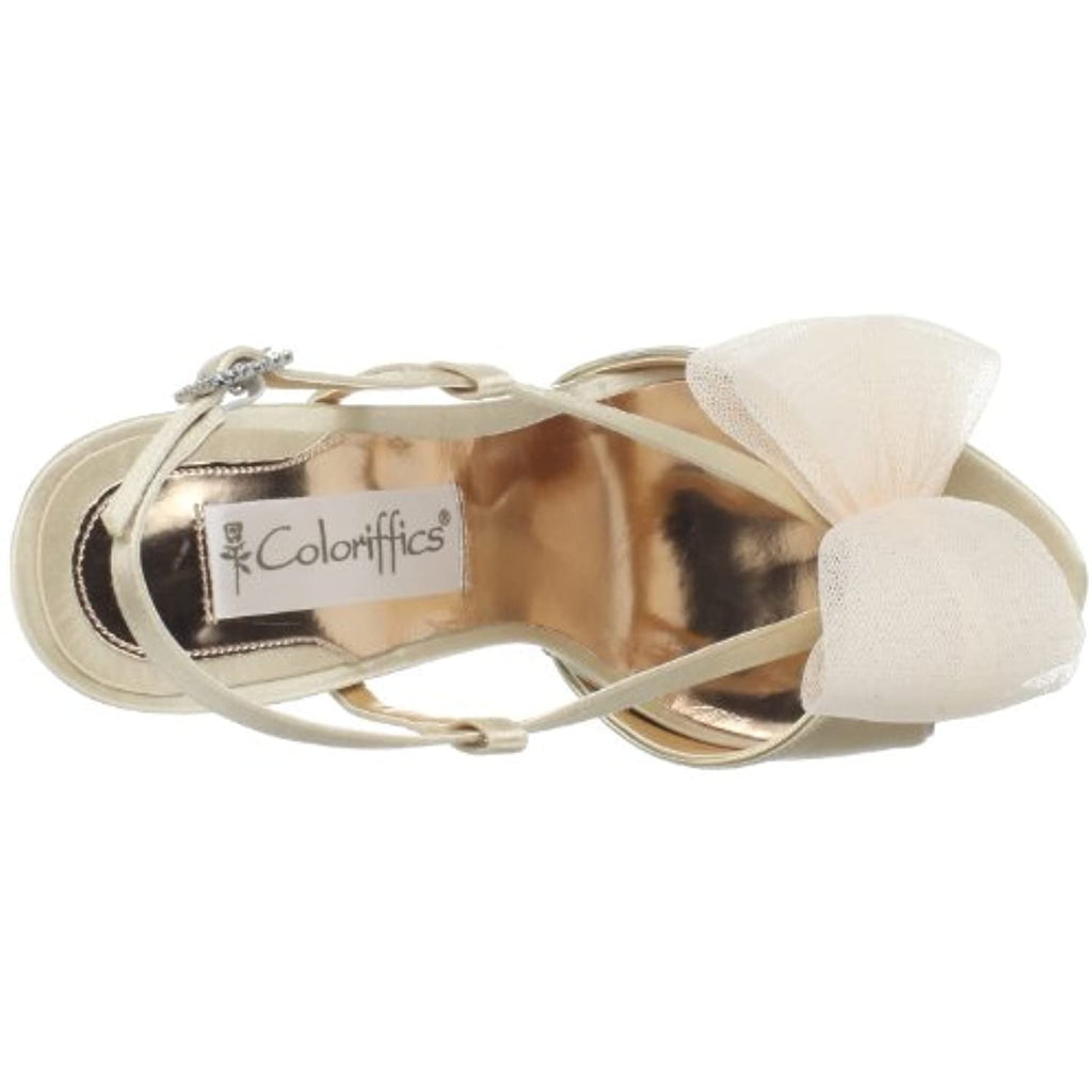 Coloriffics Women's Sarah Platform Sandal,Beige,7 M US