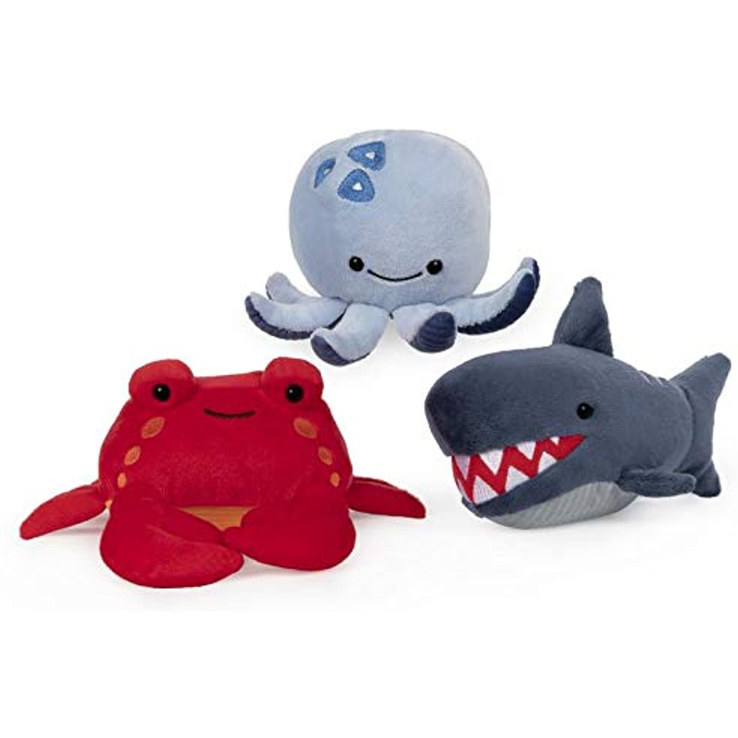 GUND Nautical Plush Animal Collection Crab Shark and Octopus 7 inch