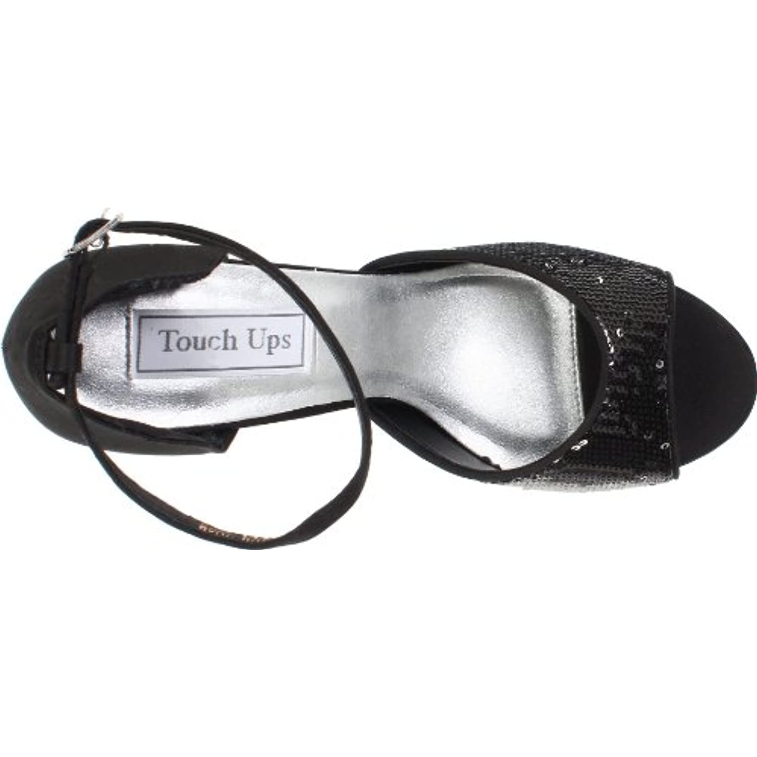 Touch Ups Women's Debbie Ankle-Strap Sandal,Silver Sequins,5 M US