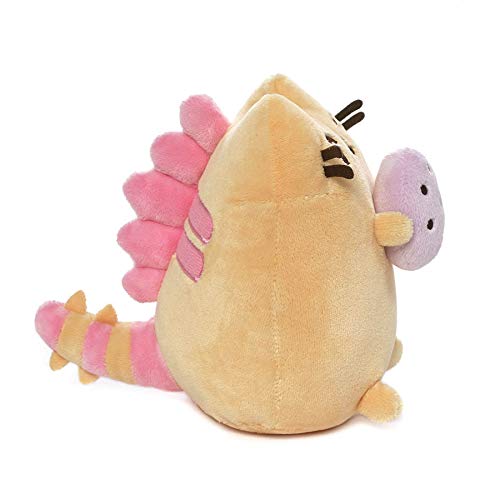 GUND Pusheen Pusheenosaurus Standing with Egg Plush Stuffed Dinosaur, 6", Multicolor