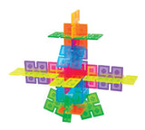 Guidecraft Interlox Squares - 96 Piece Set Interlocking Construction Toy, Creative Building - Educational STEM Construction Toy for Kids