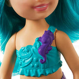 Barbie Dreamtopia Chelsea Mermaid Doll, 6.5-inch with Teal Hair and Tail, GJJ89, Multi