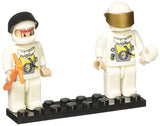 Bundle of 2 |Brictek Mini-Figurines (2 pcs Astronaut Space & 3 pcs Navy/Police/Fireman Sets)