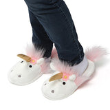 GUND Unicorn Stuffed Animal Plush Slippers, White, One Size