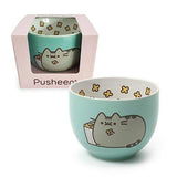 Pusheen by Our Name is Mud Stoneware Popcorn Snack Bowl, Green, 4"