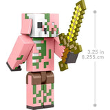 Set of 2 - Minecraft Build-A-Portal 3.25-in Figures (Zombified Piglin + Creeper)