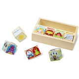 Melissa & Doug Wooden Story Blocks+ Free Scratch Art Mini-Pad Bundle [90490]