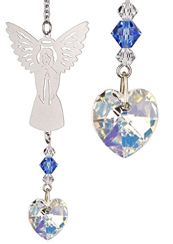 Woodstock Chimes Base Rainbow Makers Crystal Suncatcher, Birthstone Angel - September