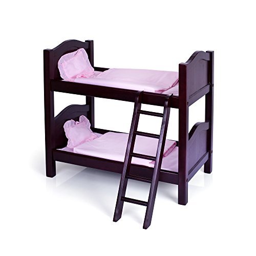 Guidecraft Espresso Wooden Doll Bunk Bed - Fits 18" American Girl Dolls G98117