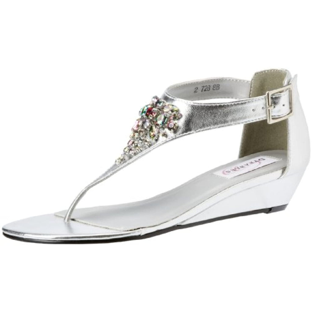 Dyeables Women's Cleo Sandal,Silver Metallic,10 B US