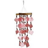 Woodstock Chimes CDCR The Original Guaranteed Musically Tuned Chime Asli Arts Collection, Diamond Capiz - Red