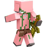 Set of 2 - Minecraft Build-A-Portal 3.25-in Figures (Zombified Piglin + Creeper)