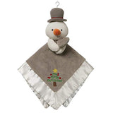 GUND Baby My First Christmas Snowman Lovey Plush Blanket, 12", Gray