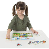 Melissa & Doug Wooden Peg Puzzle Bundle - Alphabet, Vehicles, Shapes