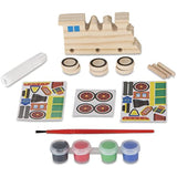 Melissa & Doug Paint & Decorate Your Own Wooden Vehicles Craft Kit 2 Pack – Monster Truck, Train
