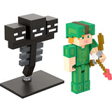 Mattel Minecraft Craft-a-Block 2-Pk, Action Figures (Alex vs Witcher)