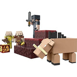 Minecraft Crimson Forest Conquest Story Pack Figures, Accessories and Papercraft Blocks, Complete Adventure Play in a Box, Toy for Kids Ages 6 Years and Older