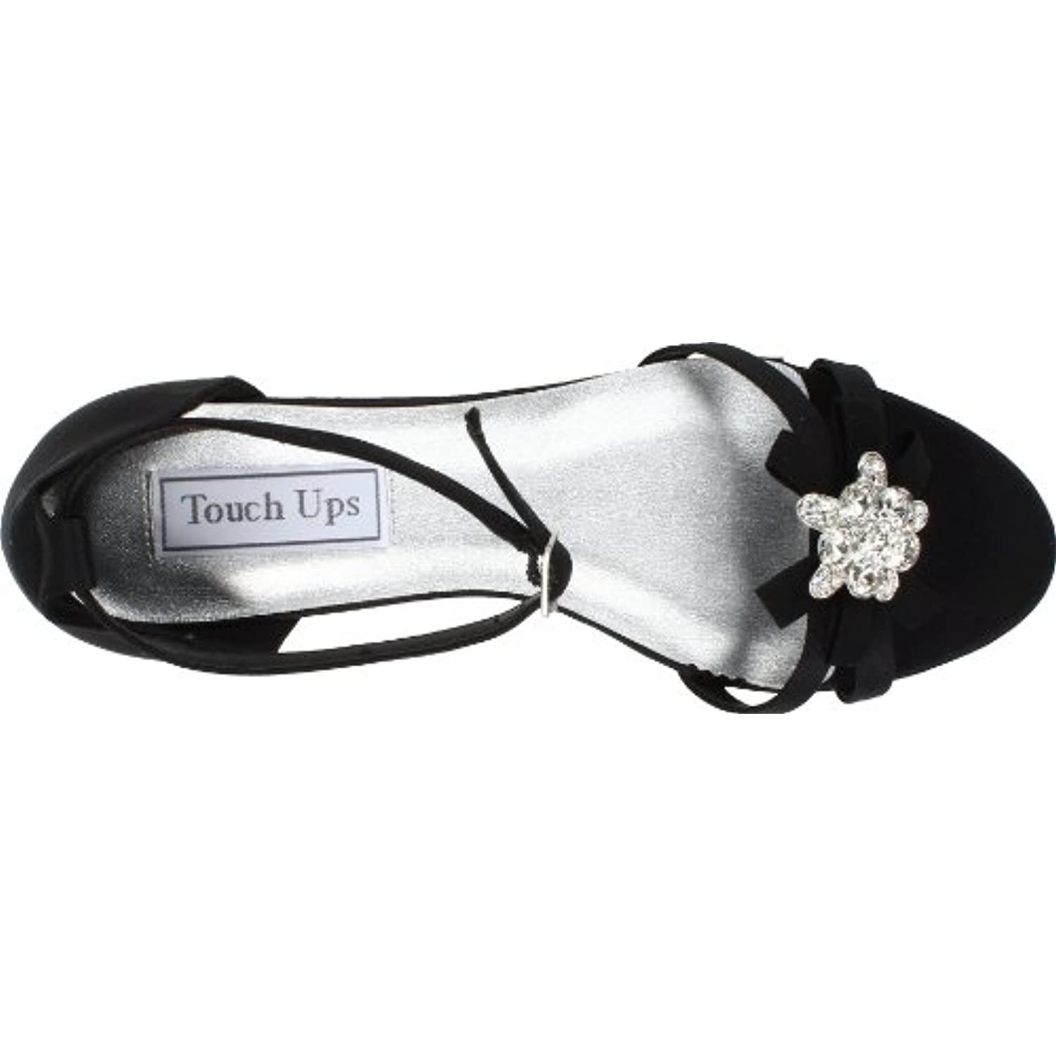 Touch Ups Women's Tillie Wedge Sandal,White Satin,6 M US