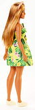 Barbie Fashionistas Doll with Long Blonde Hair Wearing Tropical Print Dress and Accessories, for 3 to 8 Year Olds