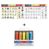 Melissa & Doug Phonics Learning Place Mat with Wipe-Off Crayons