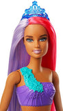 Barbie Dreamtopia Mermaid Doll, 12-inch, Pink and Purple Hair, with Tiara, Gift for 3 to 7 Year Olds